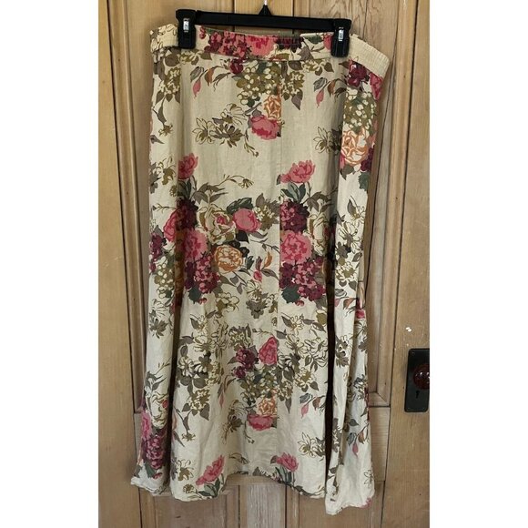 Cambridge Dry Goods Women Vintage Floral Purse Midriff Dress Medium Beige SP EXC - Picture 4 of 12